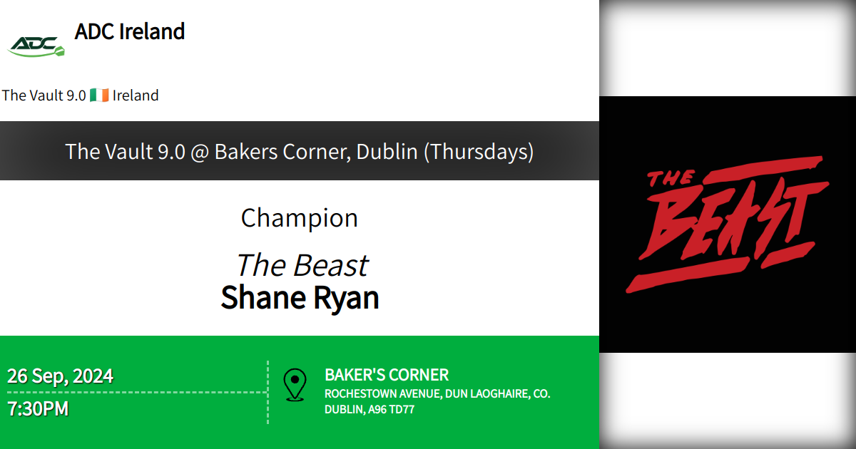 The Vault 9.0 Bakers Corner, Dublin (Thursdays)