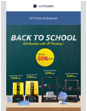 VIP Back To School Sale I 50% OFFSelected 3D Printers