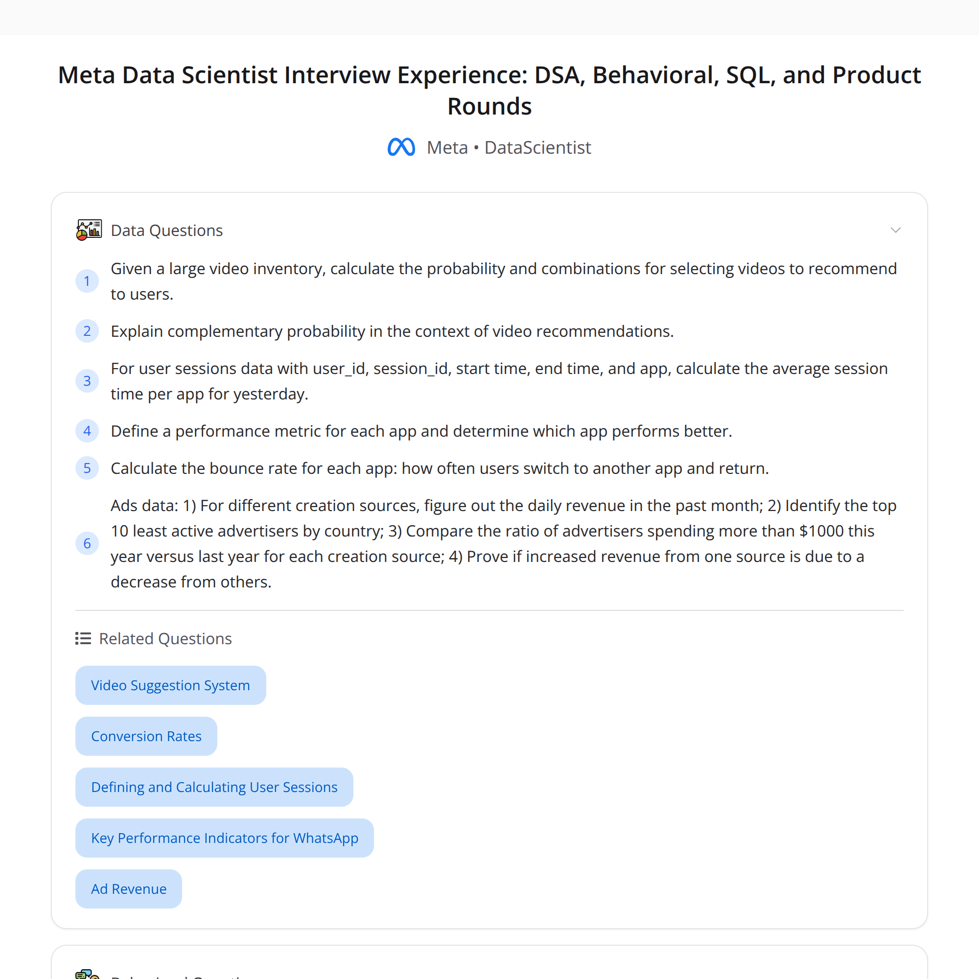 Meta interview