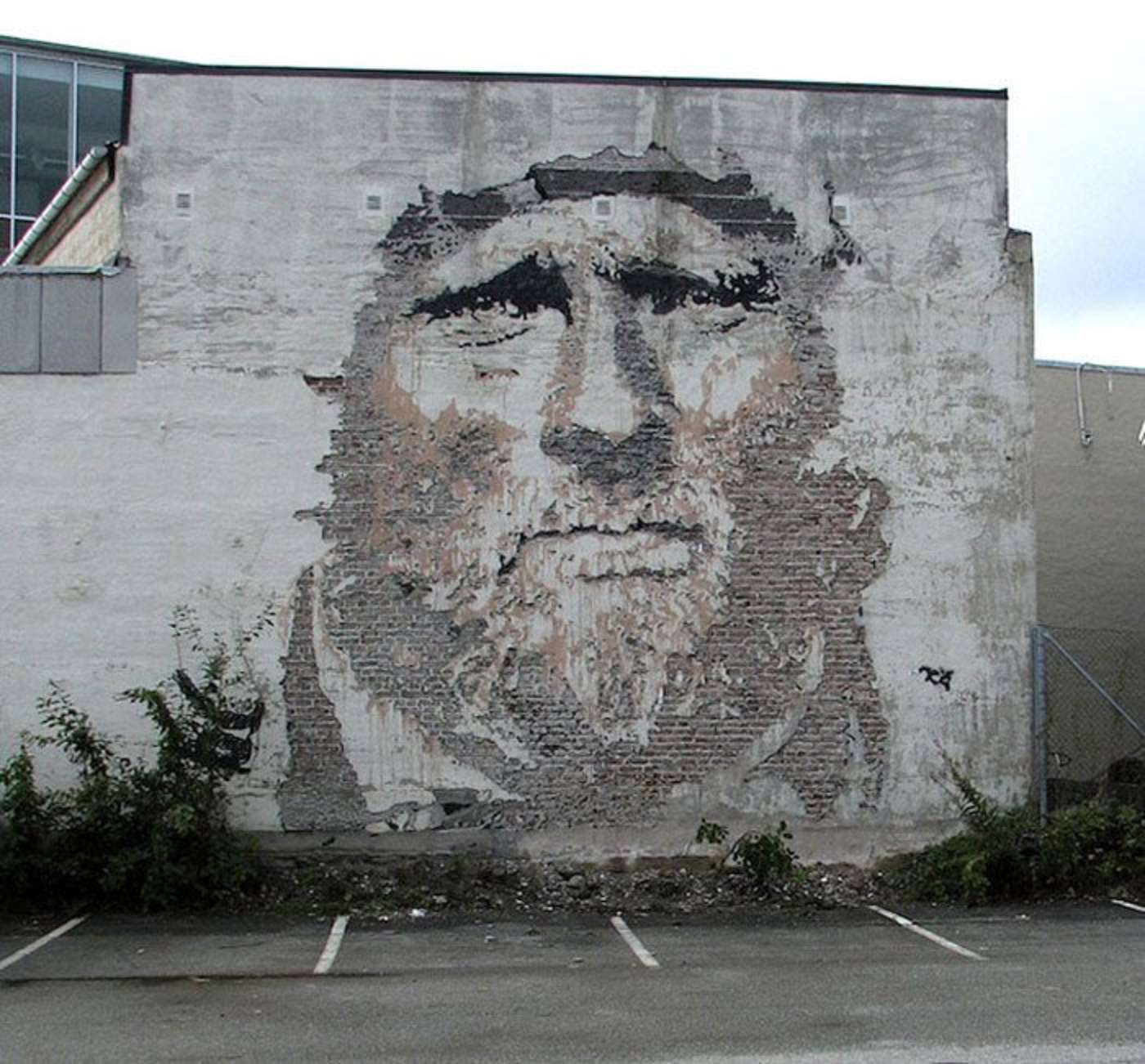 portrait mural Vhils