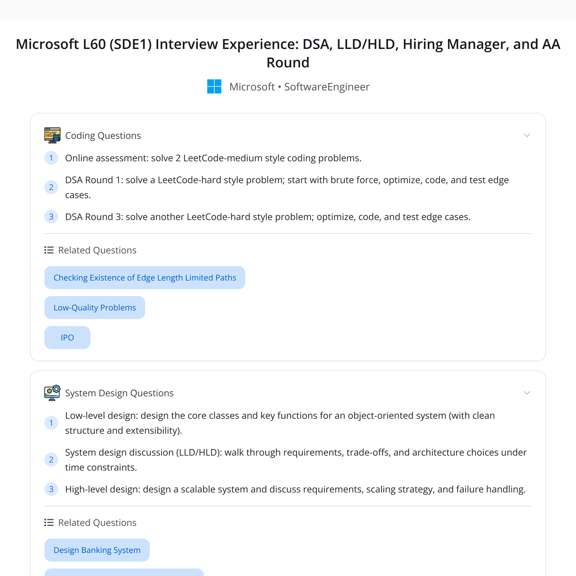 Microsoft interview experience cover