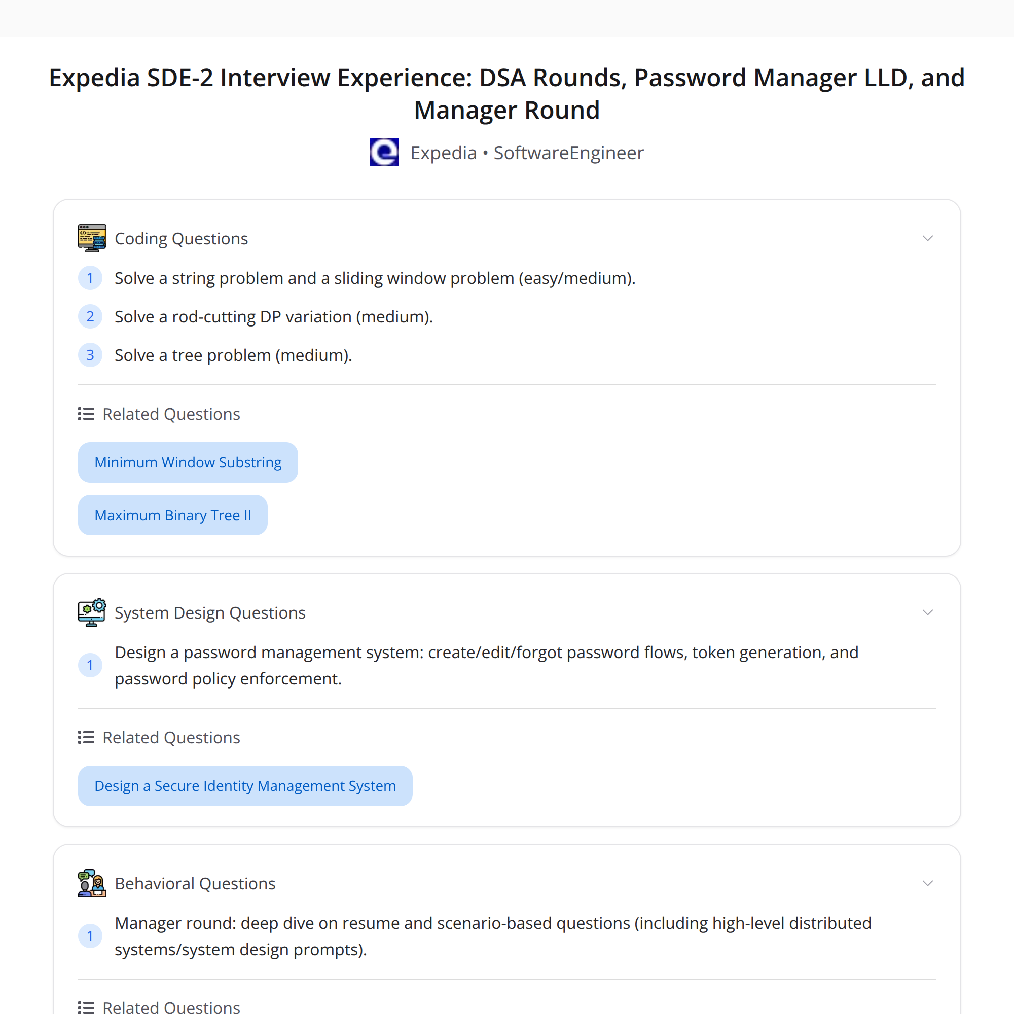 Expedia Interview