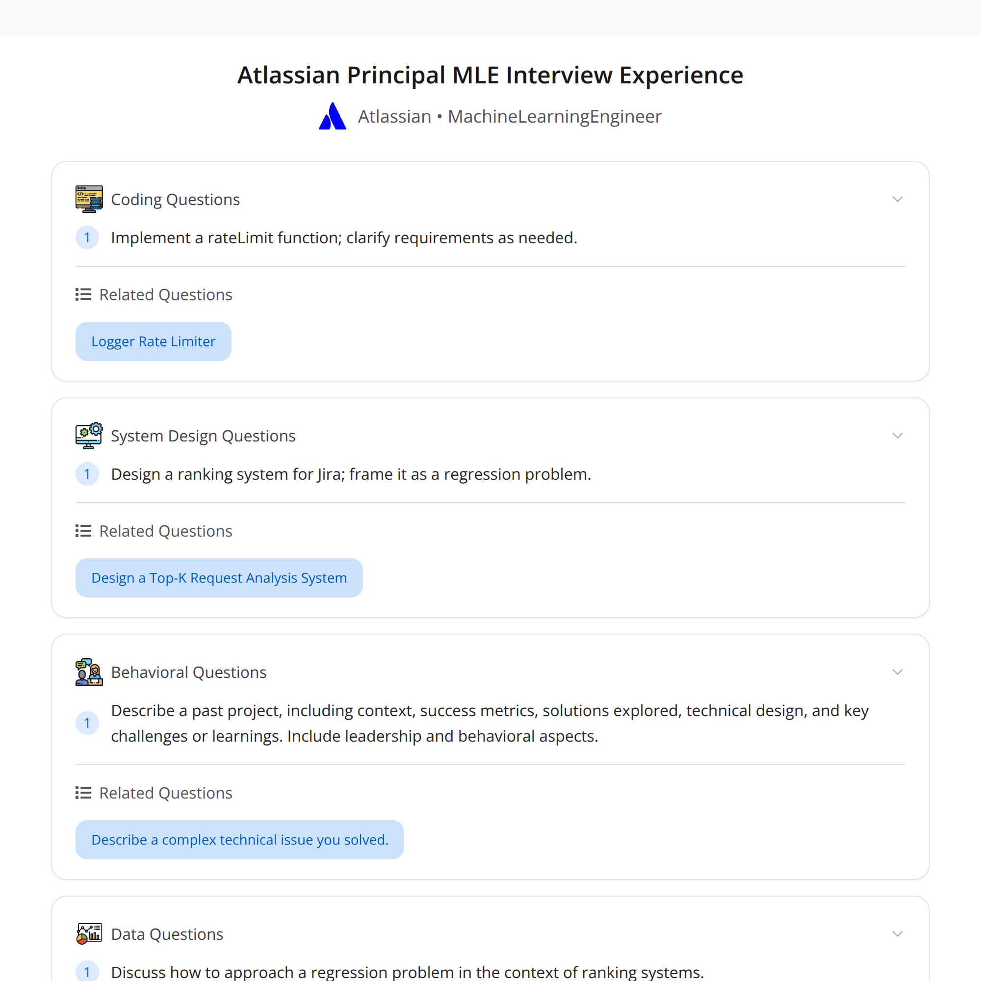 Atlassian Principal MLE Interview