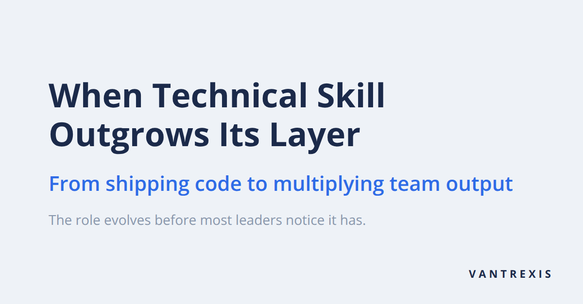 What happens when a technical co-founder doesn't transition to a leadership role — a pattern I keep seeing at Series A