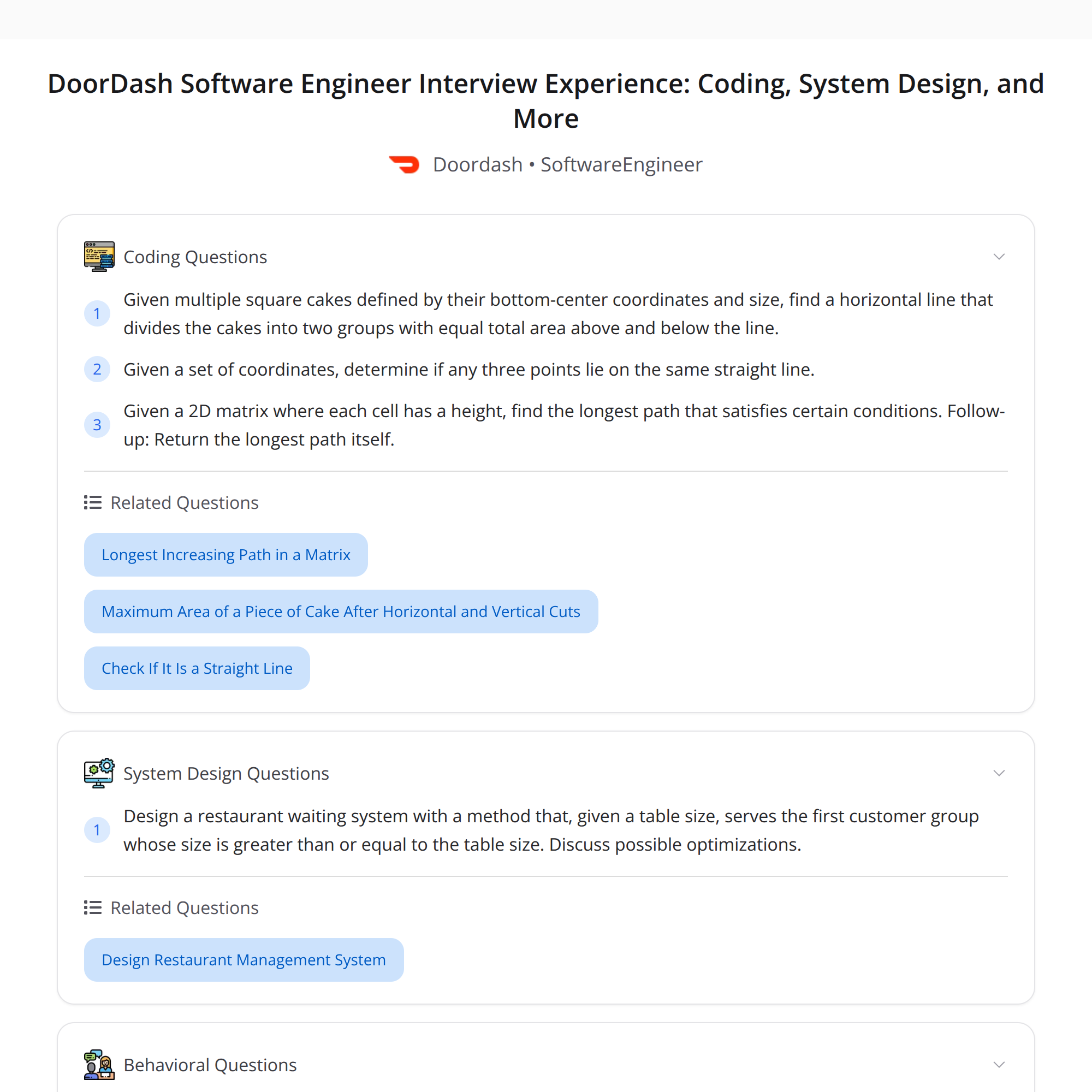DoorDash interview cover