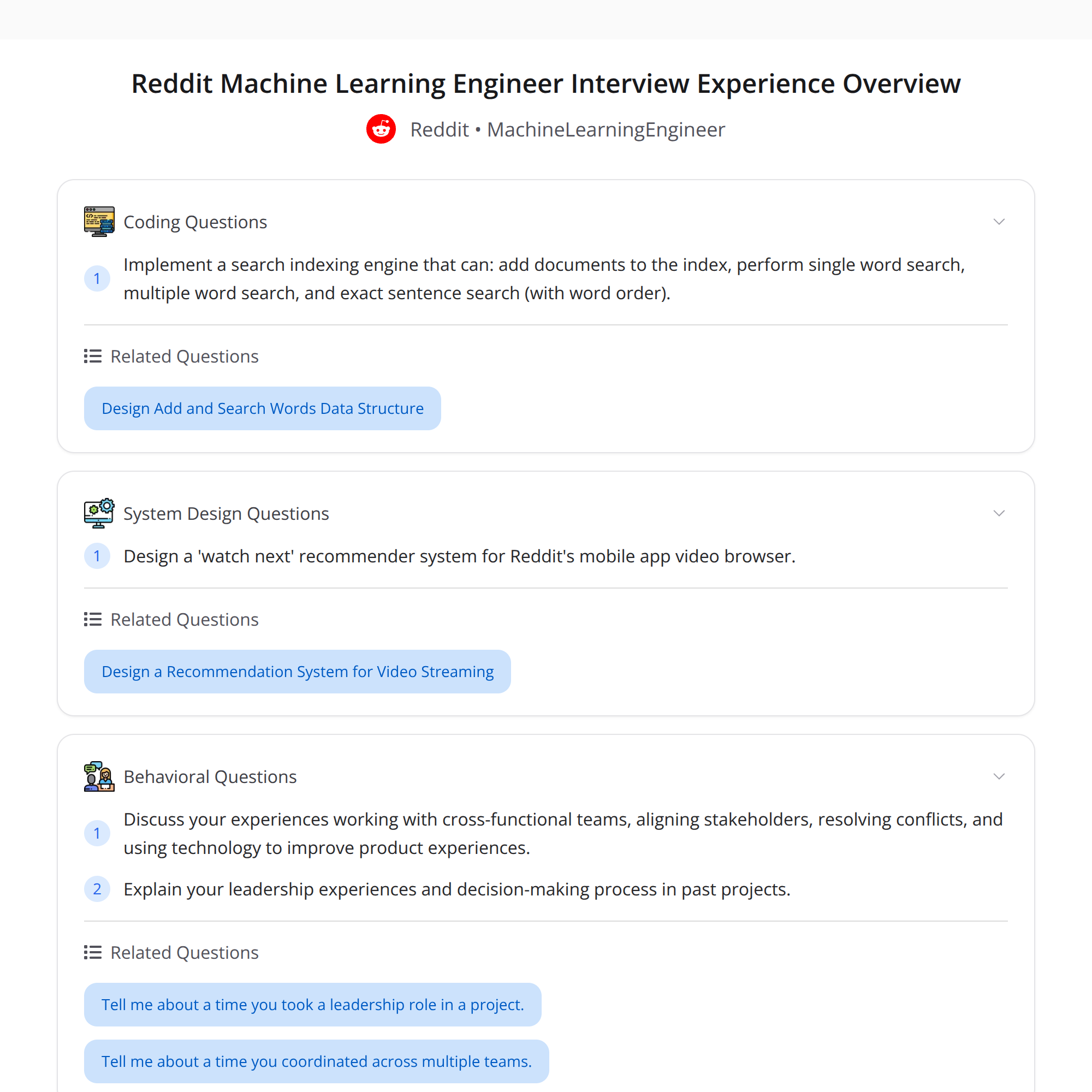 Reddit MLE Interview