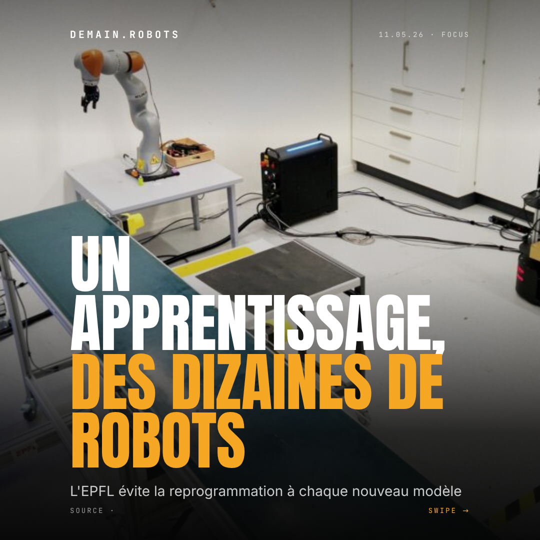Un robot apprend, les autres suivent : l'EPFL réinvente le partage de compétences entre machines