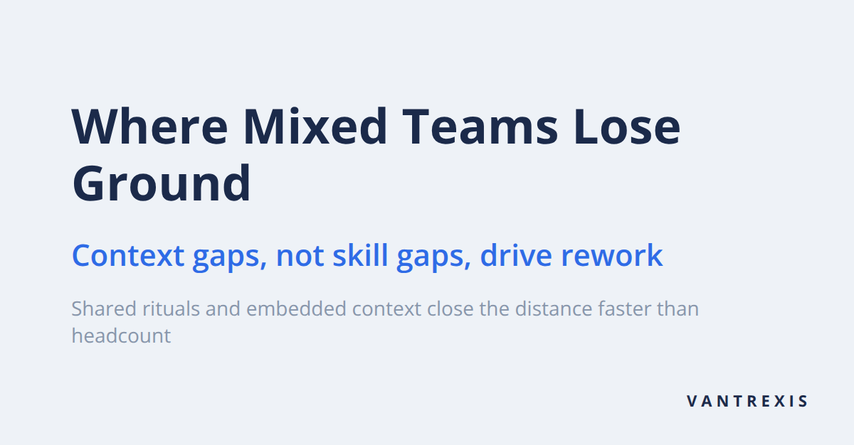 How to run a product development process with a mixed team of full-time and extended engineers