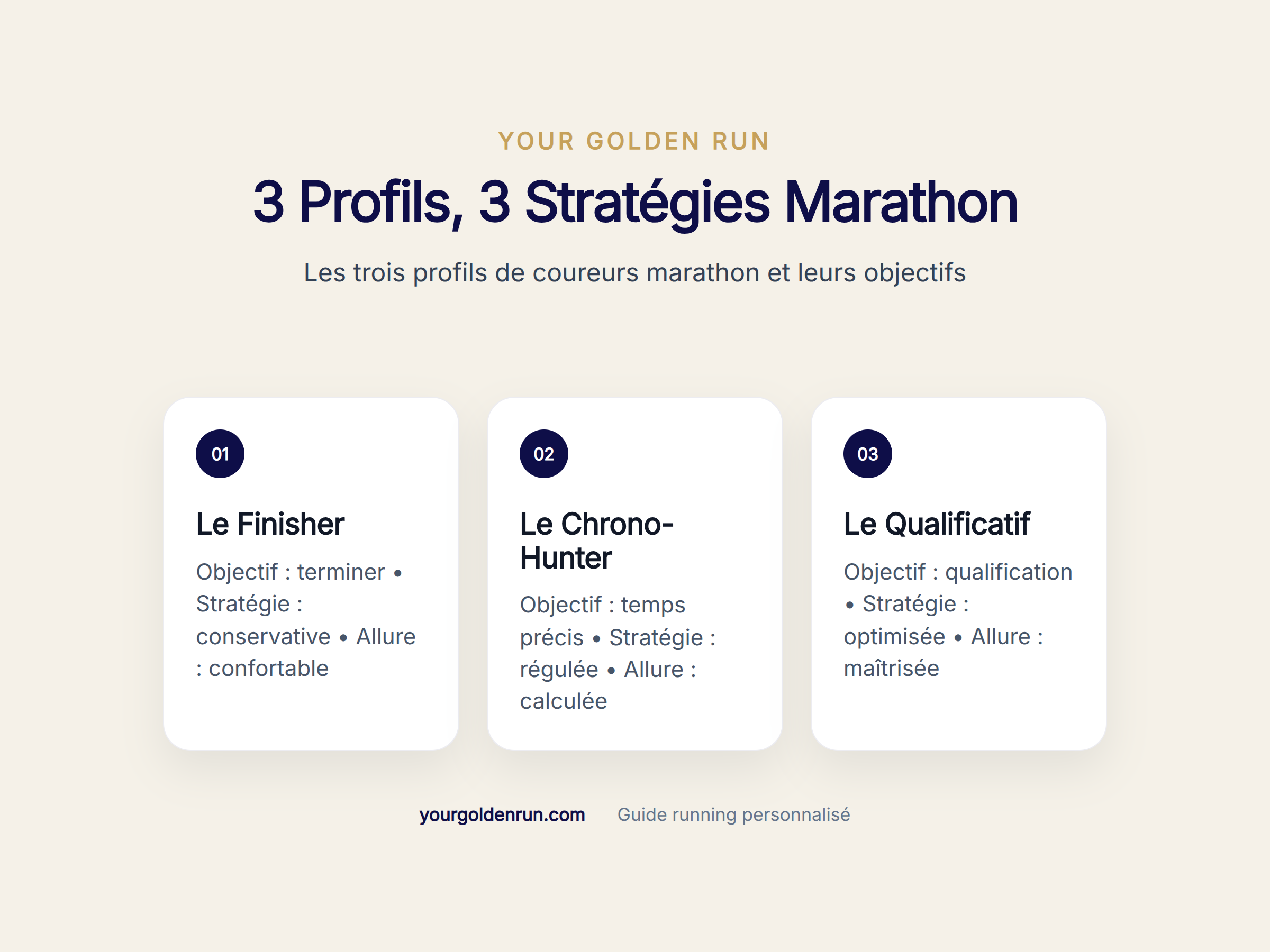 Les trois profils de coureurs marathon et leurs objectifs