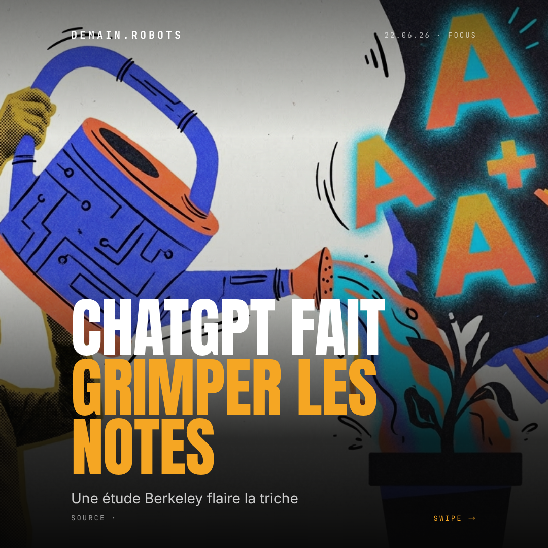 ChatGPT booste les notes des étudiants — mais surtout quand personne ne regarde