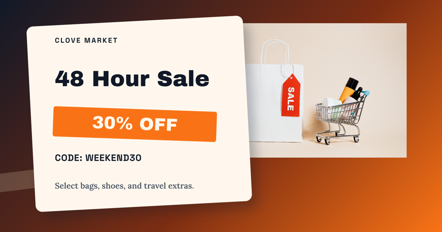 Template example image for Weekend Flash Sale Post