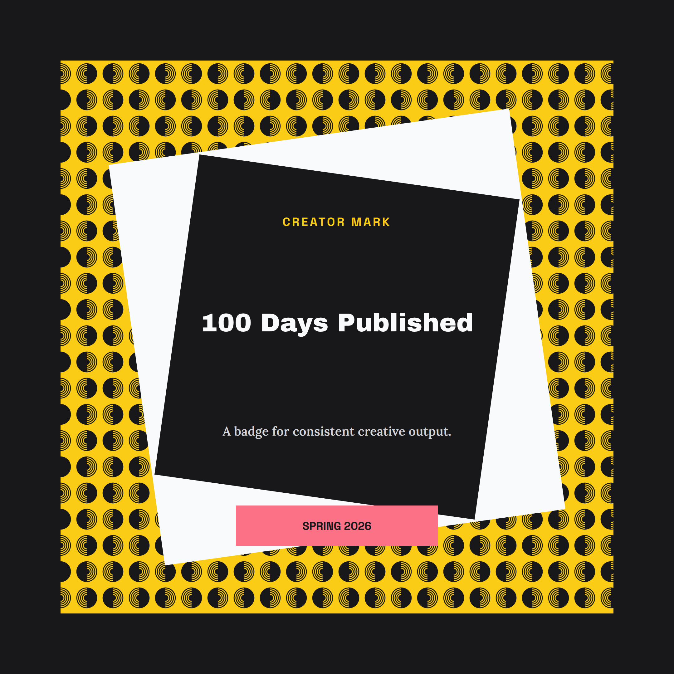 Creator Milestone Badge preview