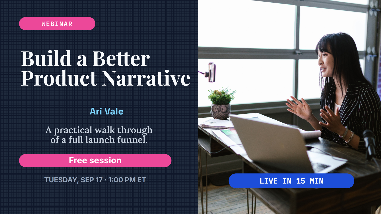 Template example image for Webinar Promo Thumbnail
