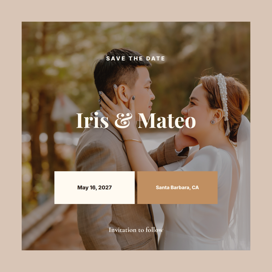 Template example image for Save the Date Post