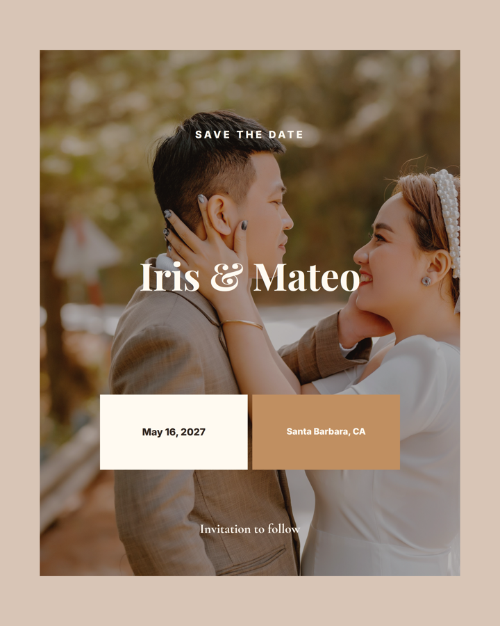 Template example image for Save the Date Post