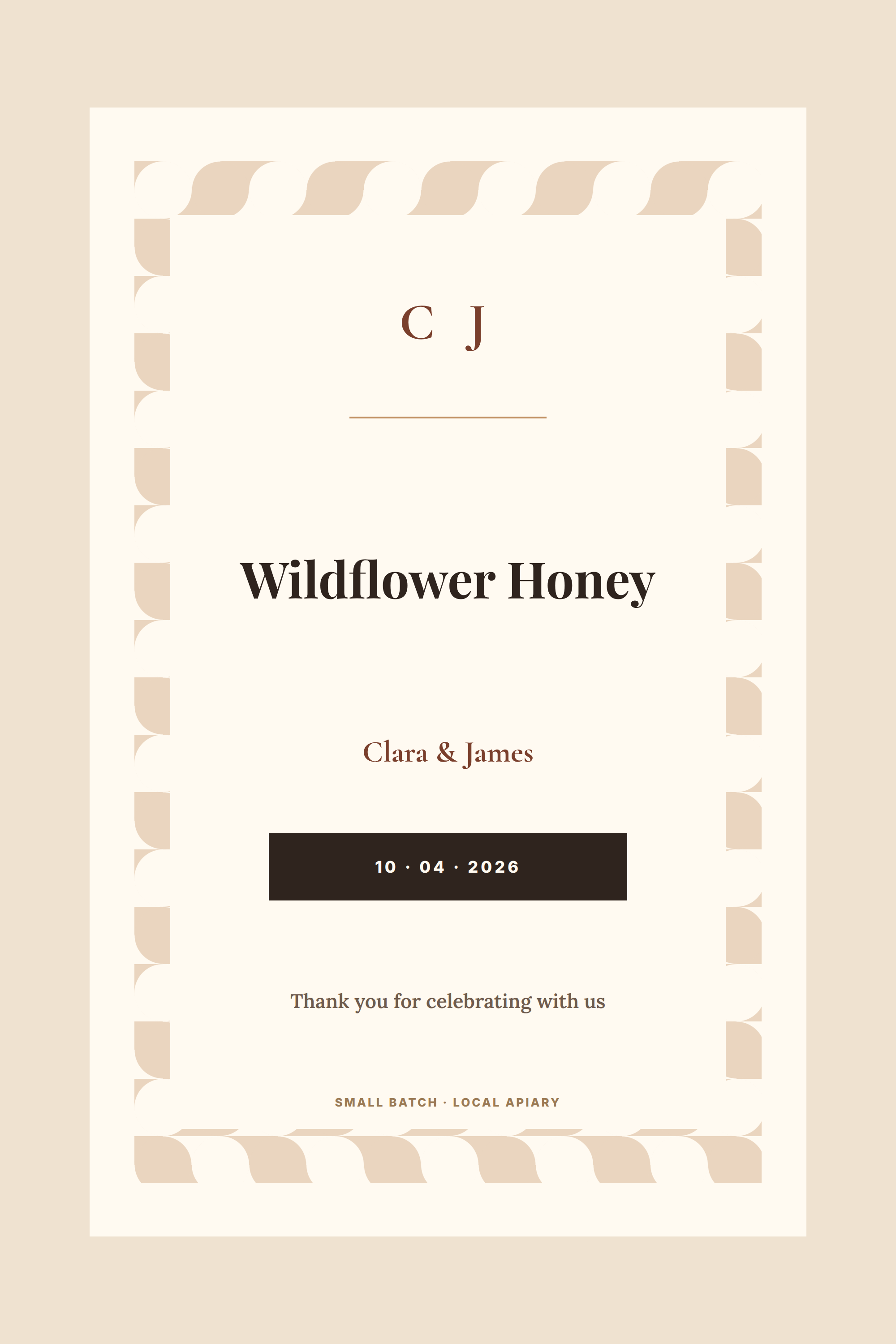 Wedding Favor Label preview