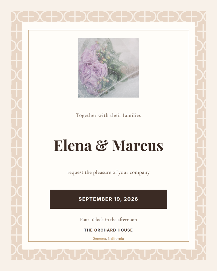 Template example image for Wedding Announcement