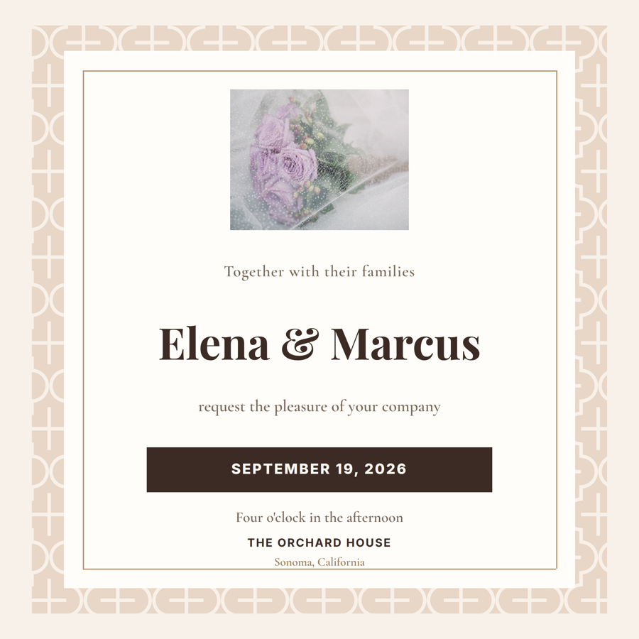 Template example image for Wedding Announcement