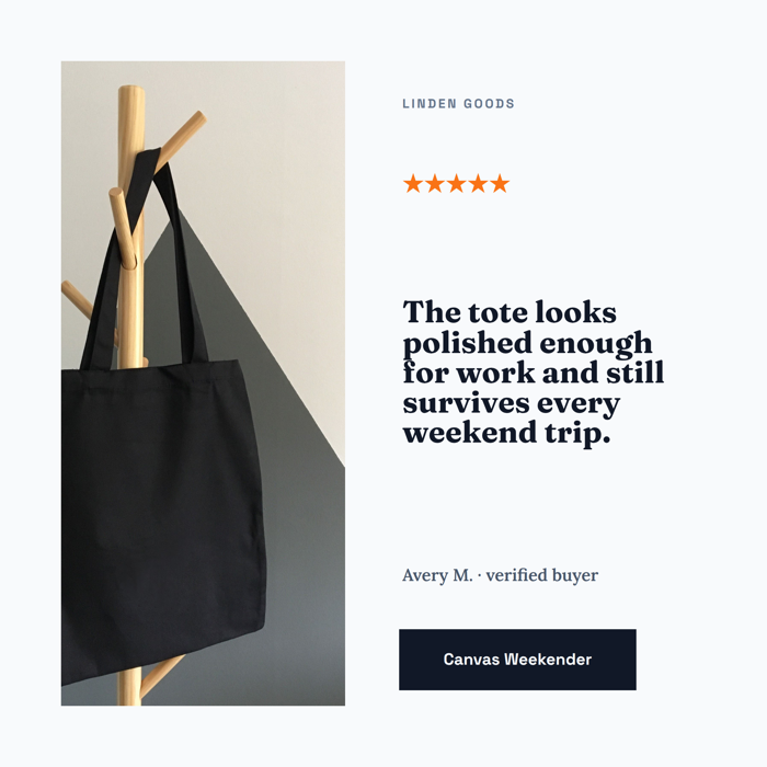 Template example image for Customer Review Post