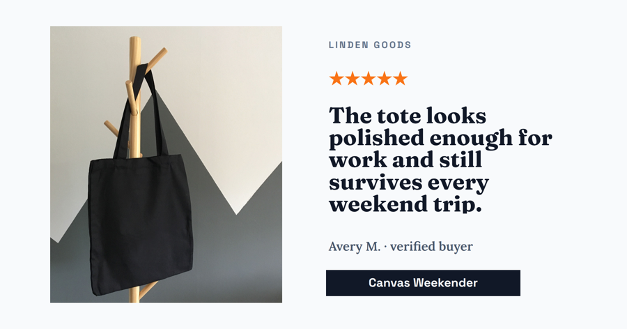Template example image for Customer Review Post