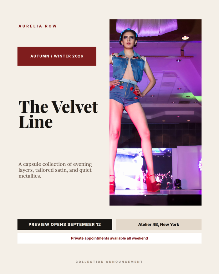 Template example image for Runway Drop Announcement