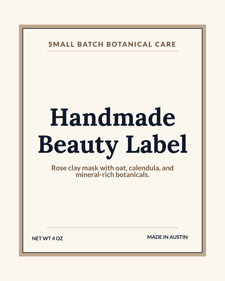Template example image for Beauty Product Label