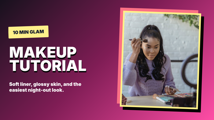 Template example image for Makeup Tutorial Thumbnail