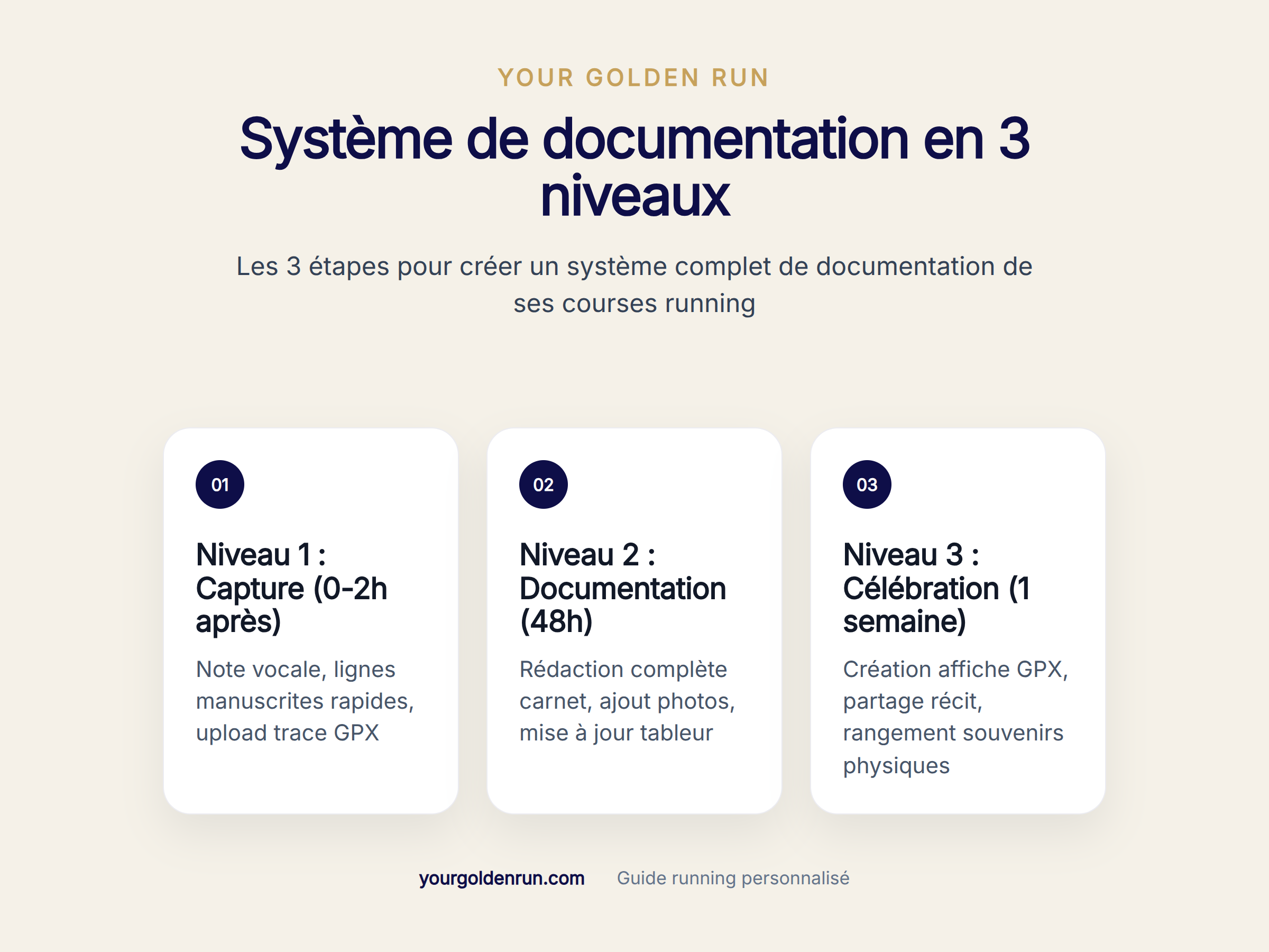 Les 3 étapes pour créer un système complet de documentation de ses courses running