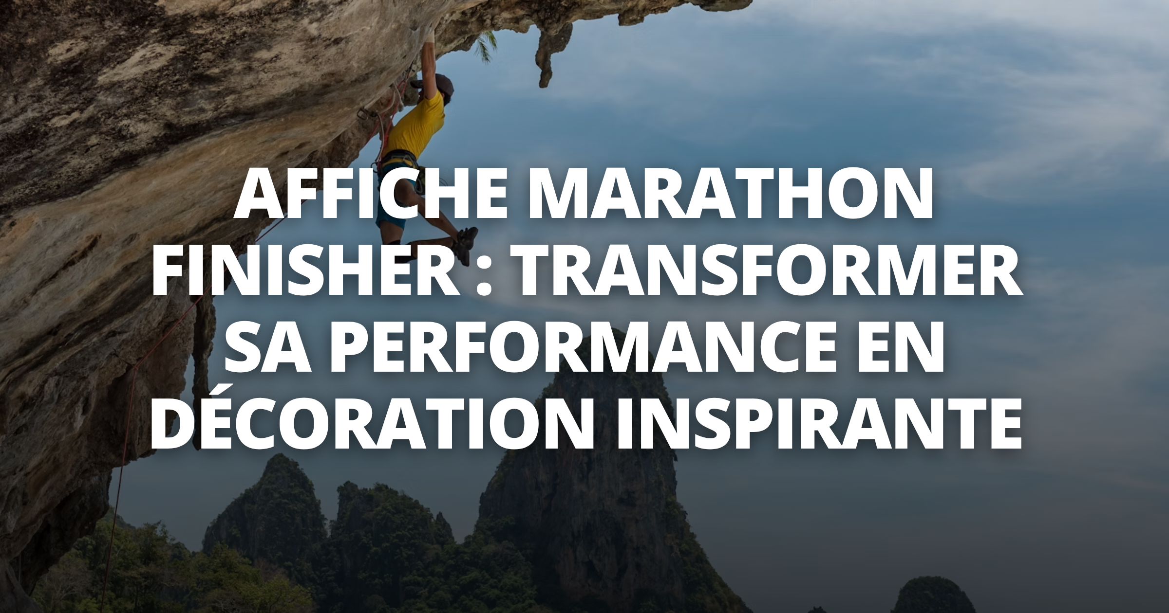 Affiche marathon finisher personnalisée accrochée au mur avec parcours GPS et statistiques de course