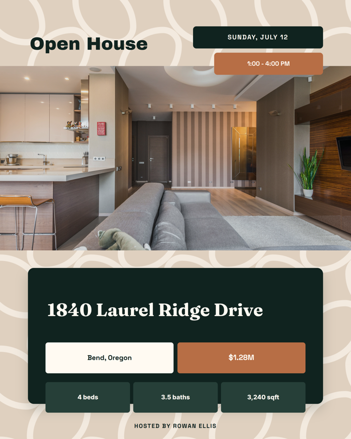 Template example image for Open House Flyer