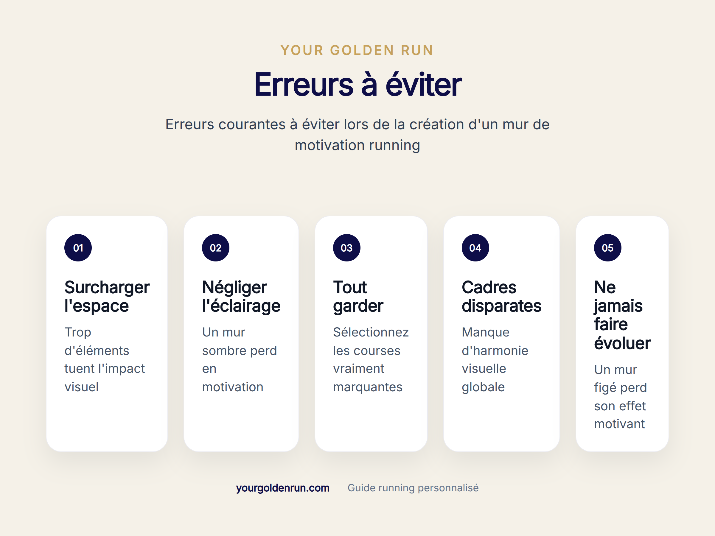 Erreurs courantes à éviter lors de la création d'un mur de motivation running