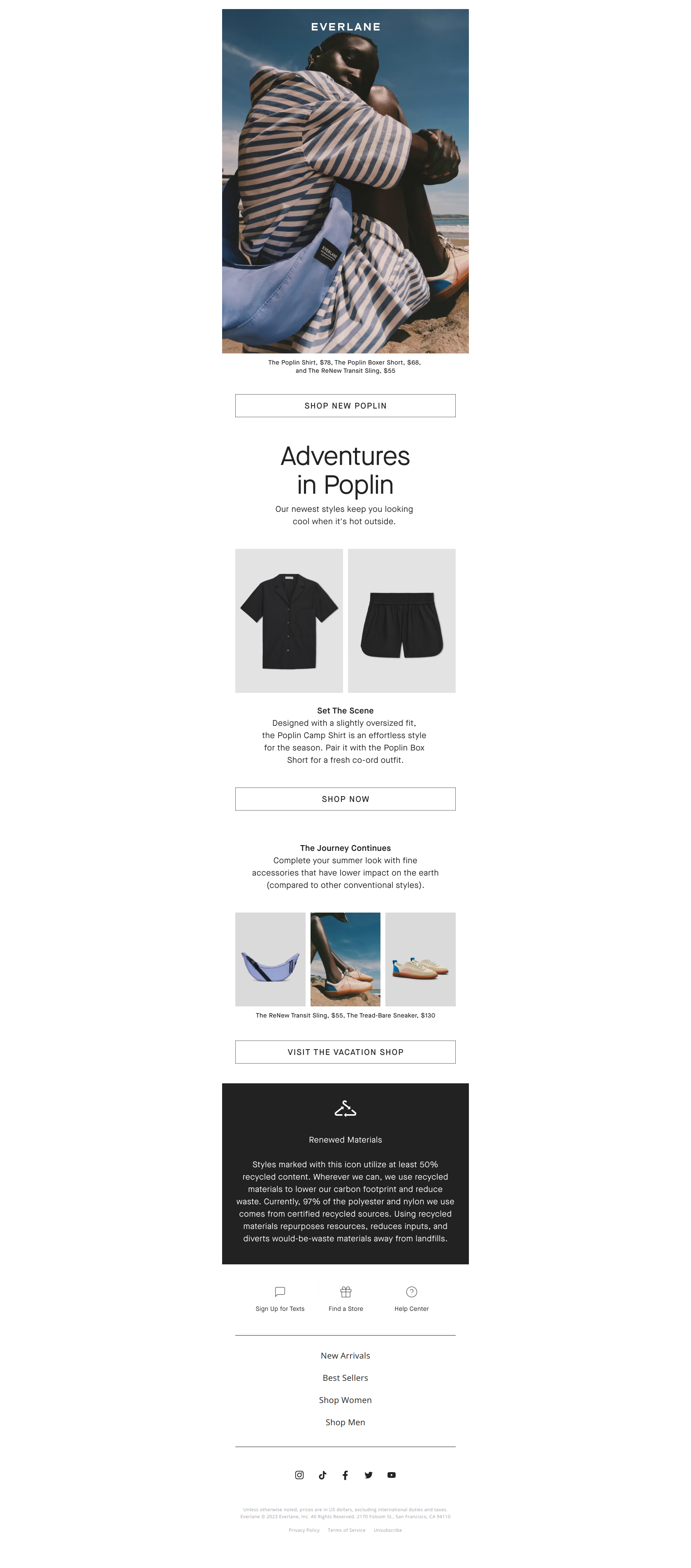 Gotta Love Poplin - Everlane Newsletter