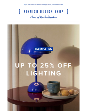 Extra Day: Up To –25% On Lighting!