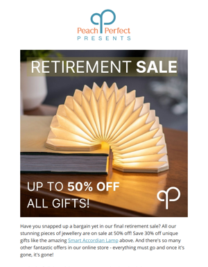 ⭐RETIREMENT SALE - UP TO 50% OFF ALL GIFTS⭐