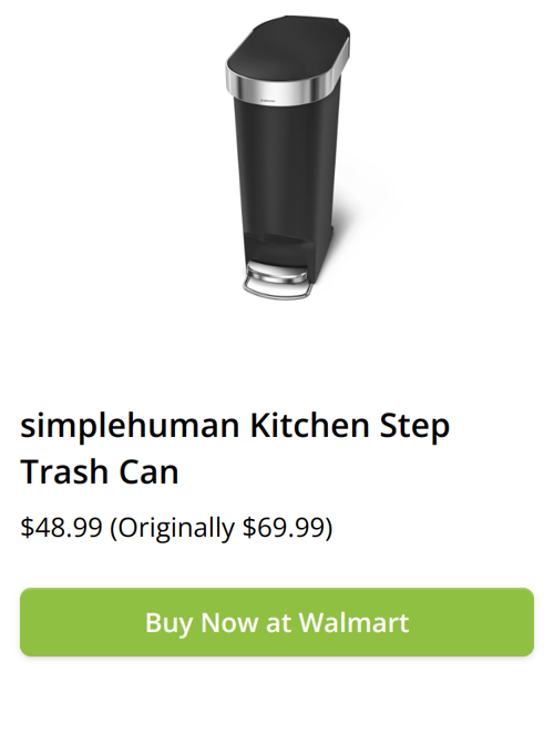 simplehuman Kitchen Step Trash Can