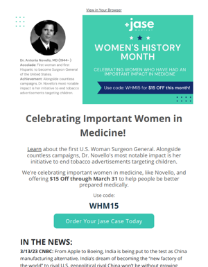 Happy Women's History Month! Save $15 With WHM15