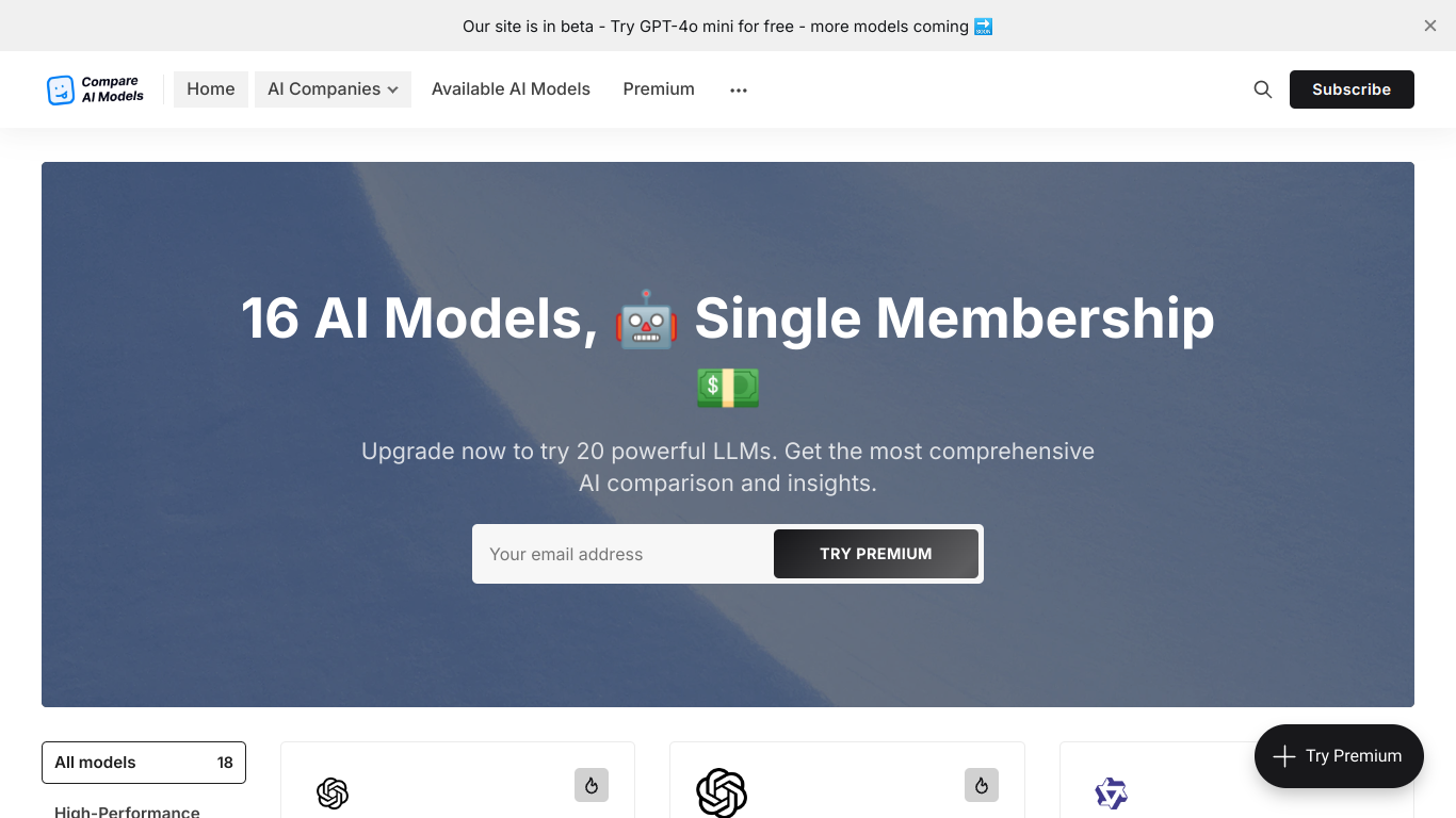 Compare AI Models Review