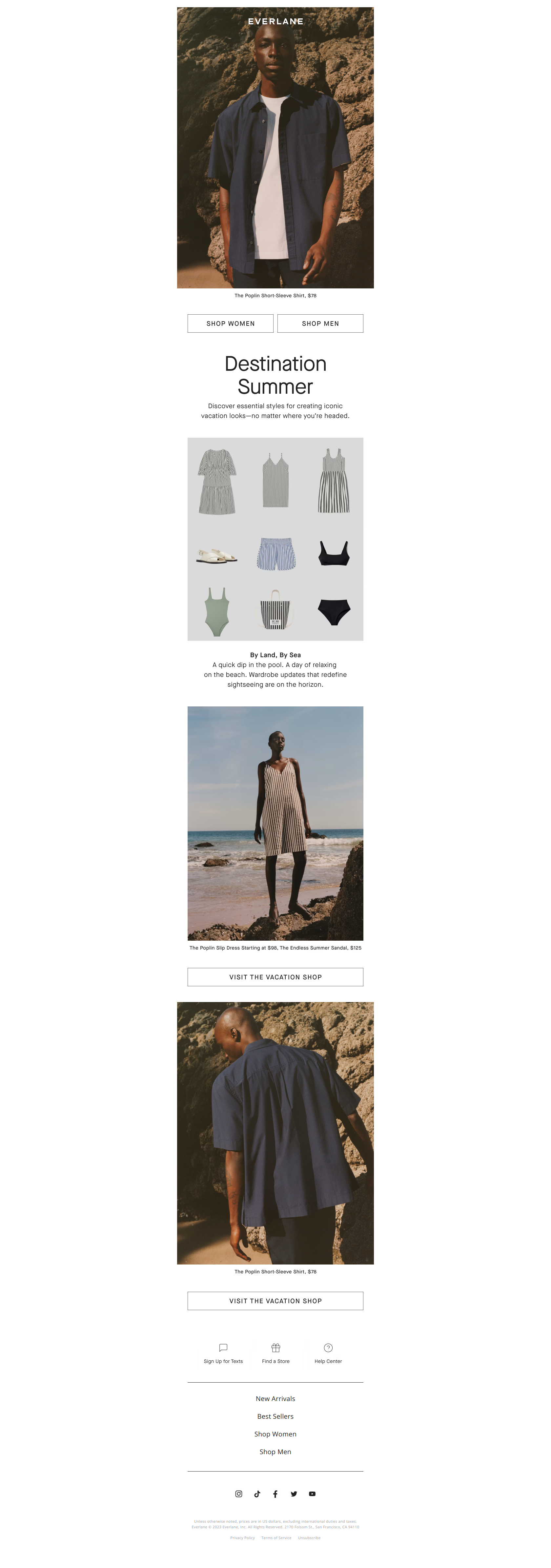 The Vacation Shop Is Open - Everlane Newsletter