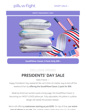 PRESIDENTS' DAY SALE - Support The American Dream & Save Big