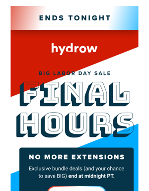 Only Hours Left: Exclusive Savings End Tonight!