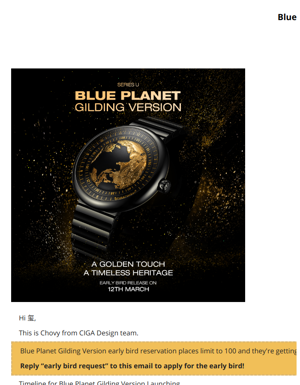 Early Bird Discount For Gilding Version - Blue Planet Is Going On!