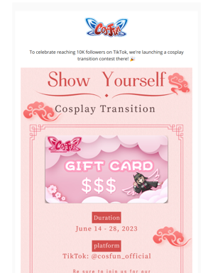 Cosplay Transition Contest: Enter Now 🎉and Get A Chance To Win A Big Gift Card