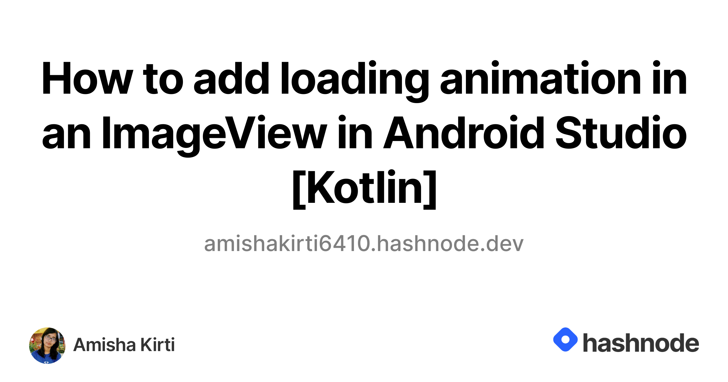 Preloading animation in imageView android