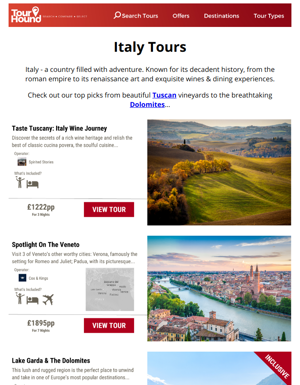 Experience Italy From Less Than £100pp Per Night!