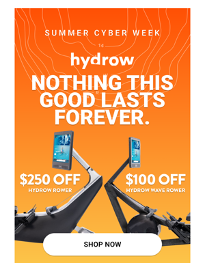 Heads Up: Hydrow’s Summer Cyber Week Sale Ends Soon
