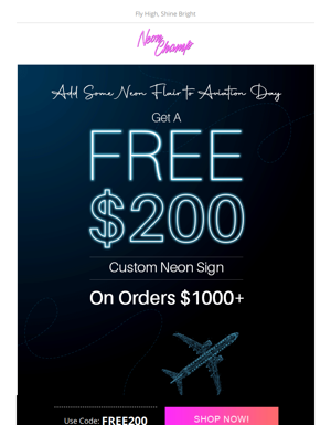 Final Call: Claim Your Free Neon Sign Worth $200! 🚀