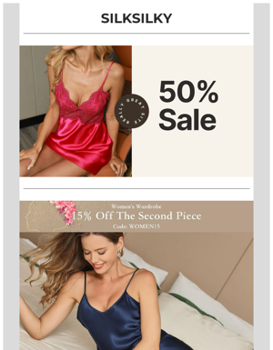 Shop 50%+15% Off Silk Nightgown & Dress