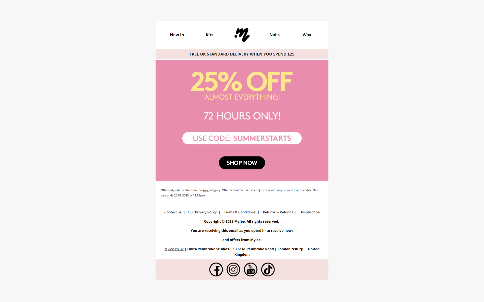 ✨ 25% off almost EVERYTHING! - Mylee Newsletter