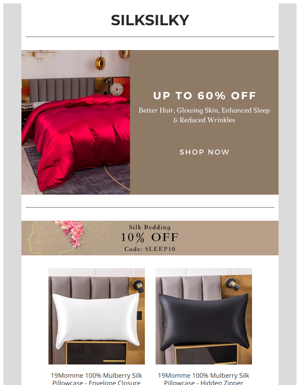 Silk Bedding | Extra 10% Off Without Minimum
