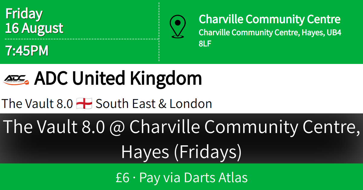 The Vault 8.0 @ Charville Community Centre, Hayes (Fridays)